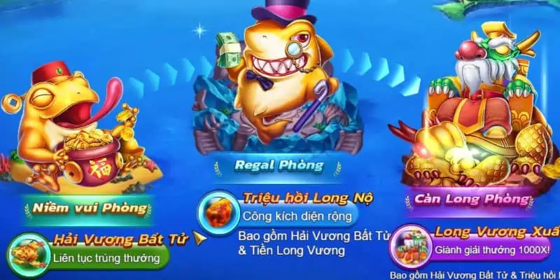Ở mỗi sảnh là những trò chơi bắn cá đang cực kì hot.